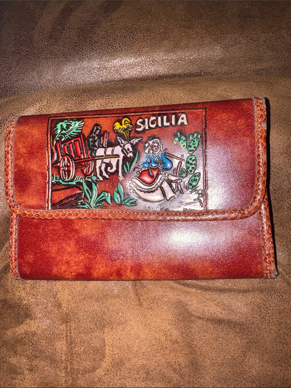 Handcrafted Sicilia Leather Wallet in Brown